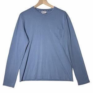 Brady Brand Long Sleeve Pocket T-Shirt Blue Mens size L